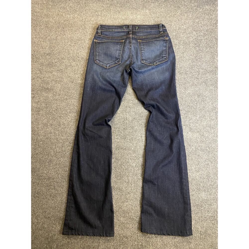 J Brand Women's Bootcut Jeans Dark Blue Denim Stretch Pockets Button Zip - Picture 9 of 9